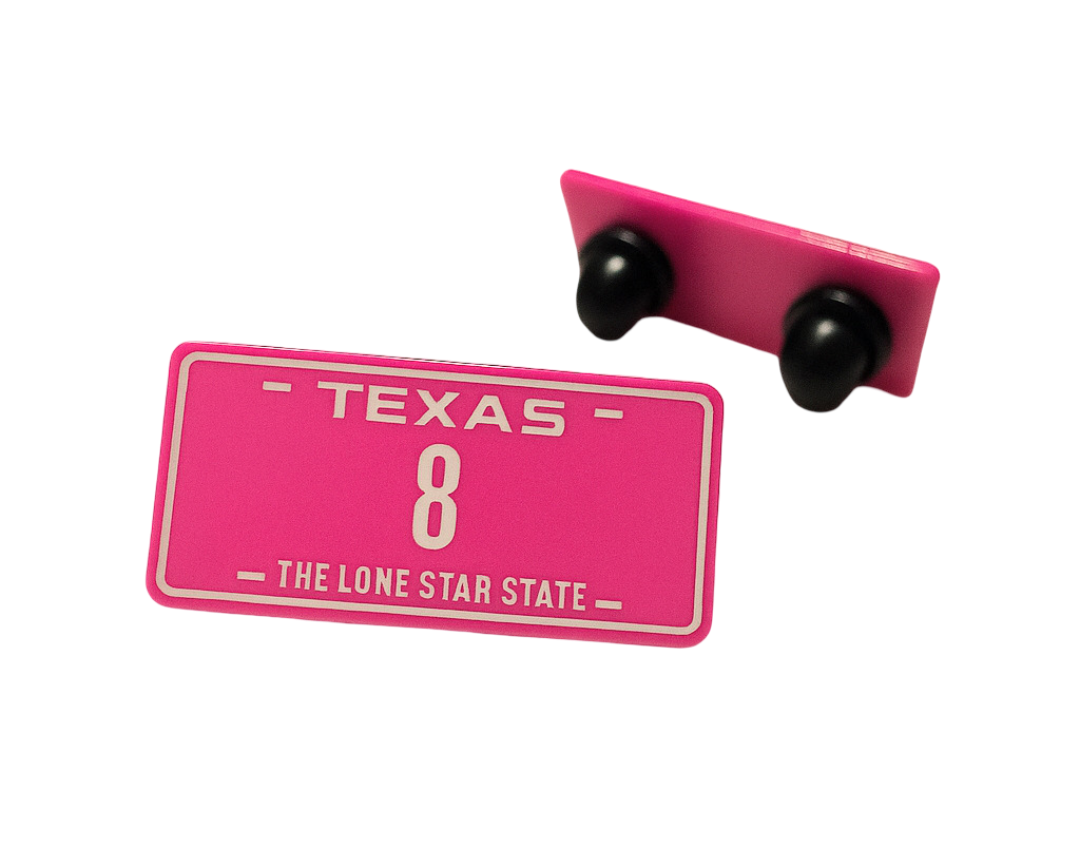 Texas #8 Limited Edition Collectible Enamel Pin - PINK