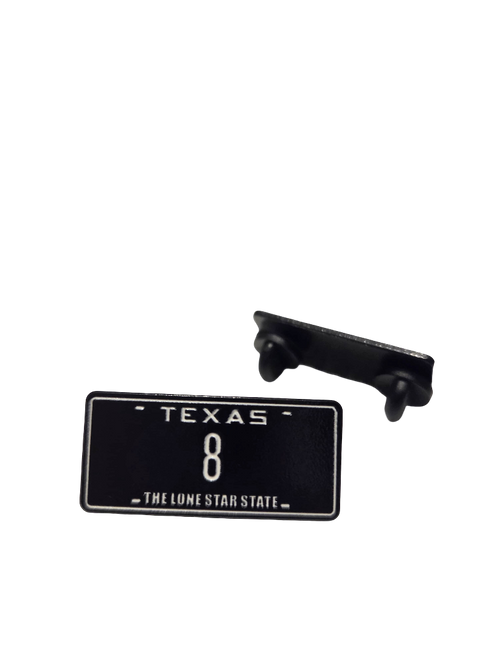 Texas #8 Limited Edition Collectible Enamel Pin - BLACK