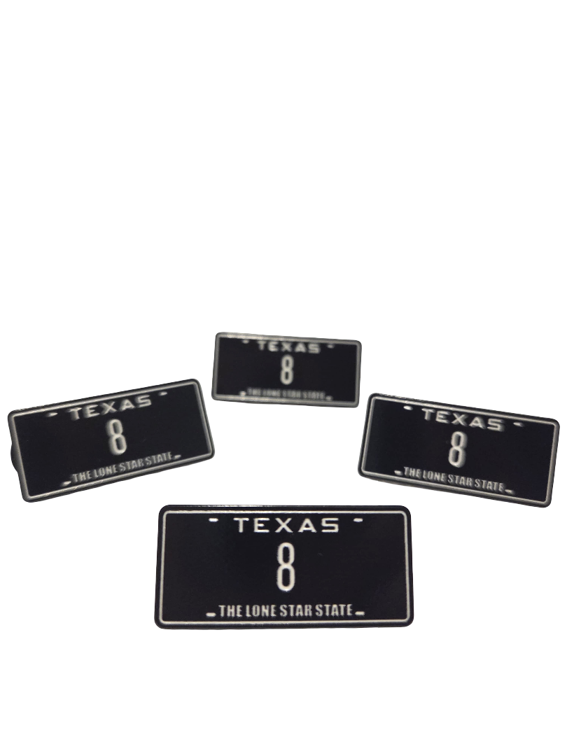 Texas #8 Limited Edition Collectible Enamel Pin - BLACK