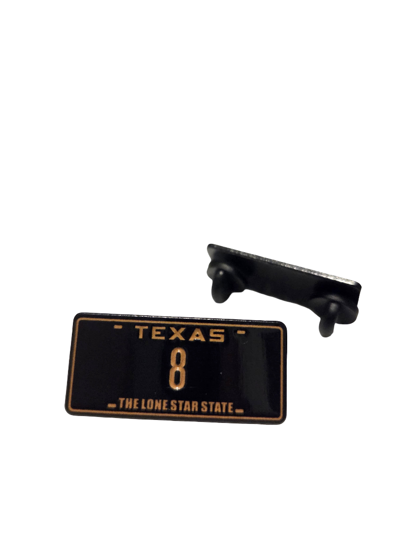 Texas #8 Limited Edition Collectible Enamel Pin - GOLD