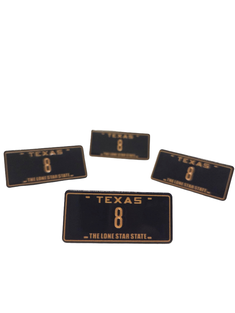 Texas #8 Limited Edition Collectible Enamel Pin - GOLD
