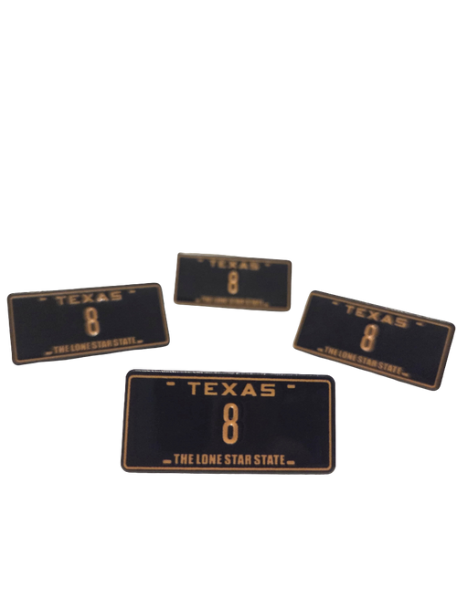 Texas #8 Limited Edition Collectible Enamel Pin - GOLD