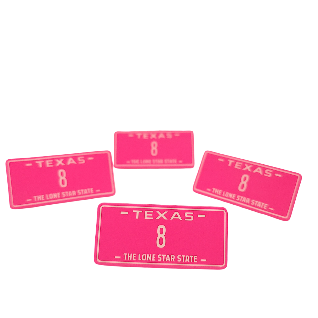 Texas #8 Limited Edition Collectible Enamel Pin - PINK