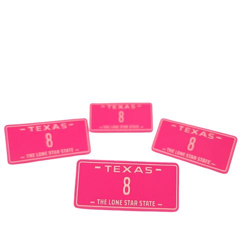 Texas #8 Limited Edition Collectible Enamel Pin - PINK